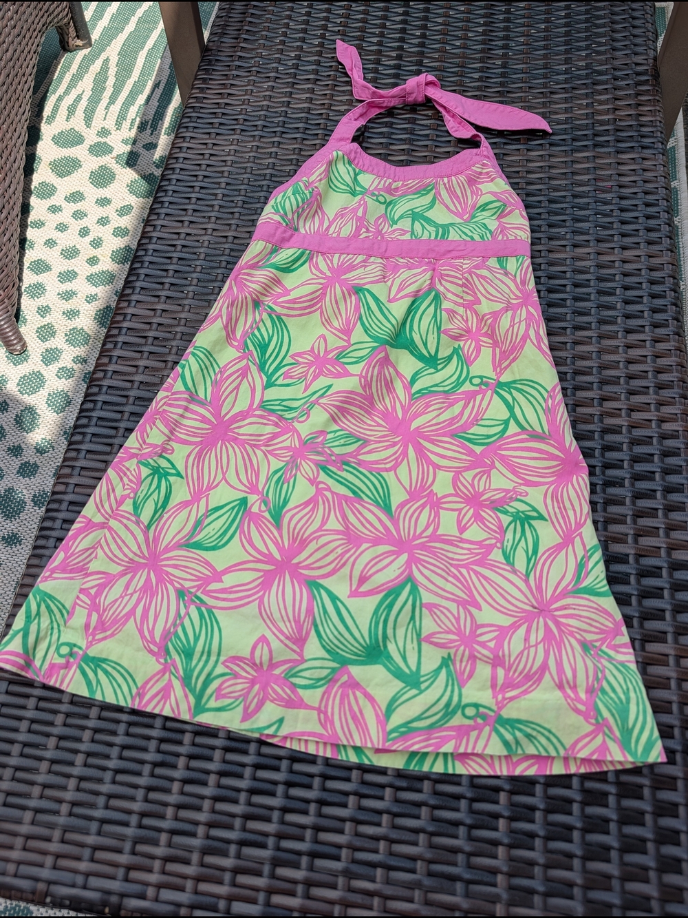 Size 7 Lilly Pulitzer Girls Halter Dress White Label